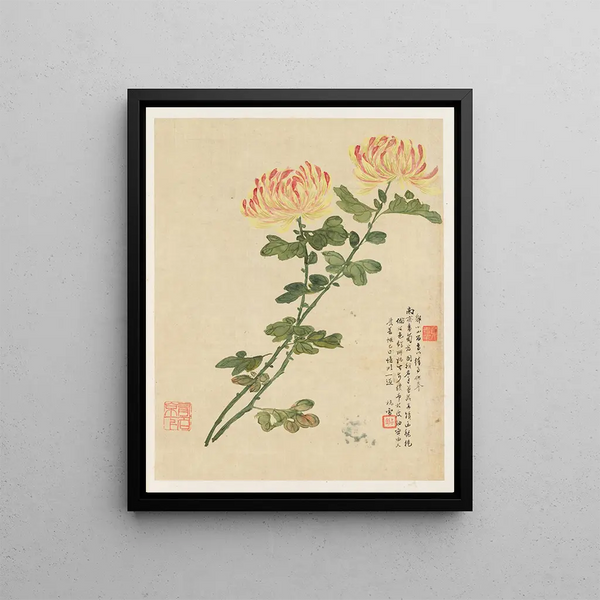 Flower Painting Pl10 - Liang Yuwei — framed artwork on a wall