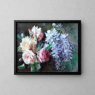 Flowers - Licinio Barzanti — framed artwork on a wall