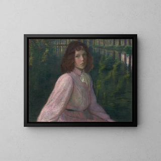 At the riverbank II - Lilla Cabot Perry — framed artwork on a wall
