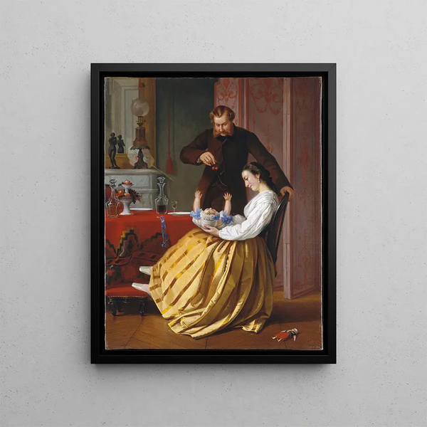 Conversation Piece - Lilly Martin Spencer — framed artwork on a wall