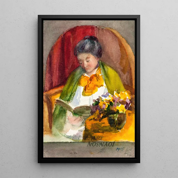 a seated female figure Stella von Bremen - Lilly Walther — framed artwork on a wall