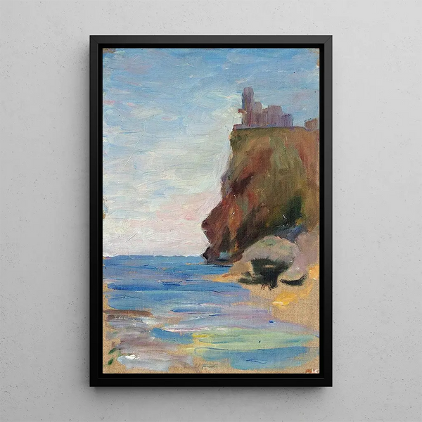 Loss on the Cliff - Lilly Walther — framed artwork on a wall