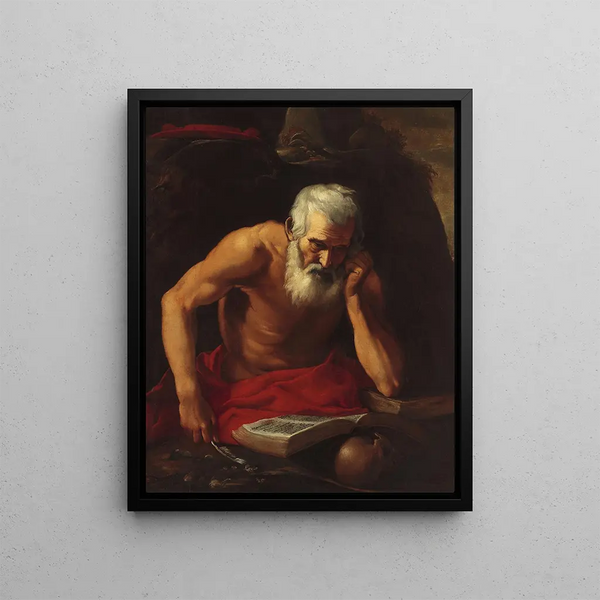 Saint Jerome Painting - Lionello Spada — framed artwork on a wall