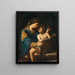 La Vierge apprenant à lire à l'Enfant Jésus - Lionello Spada — framed artwork on a wall