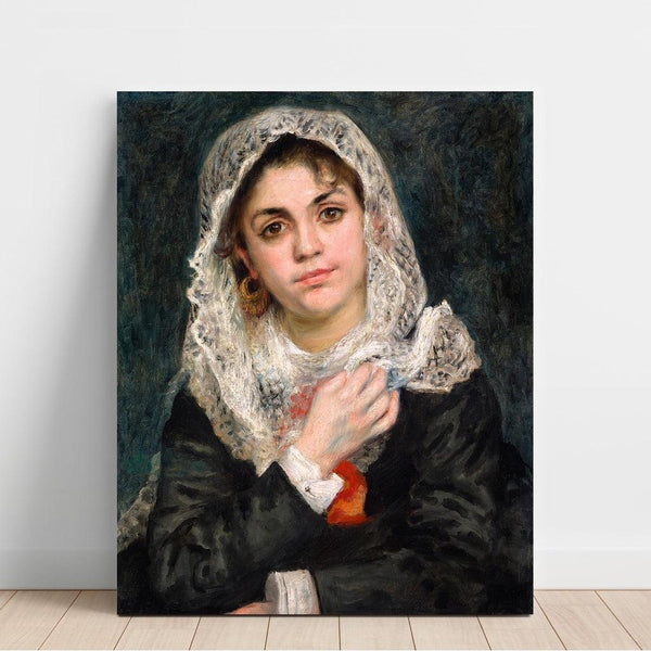 Reproduction of the painting Lise in a White Shawl - Pierre-Auguste Renoir