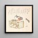 the books from the Kanazawa library and the foreign cat from Shmyji Temple - Kubo Shunman — framed artwork on a wall