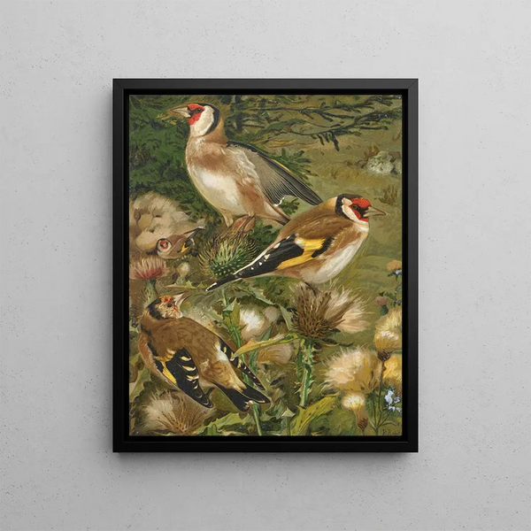 Goldfinch - Léon-Paul Robert — framed artwork on a wall