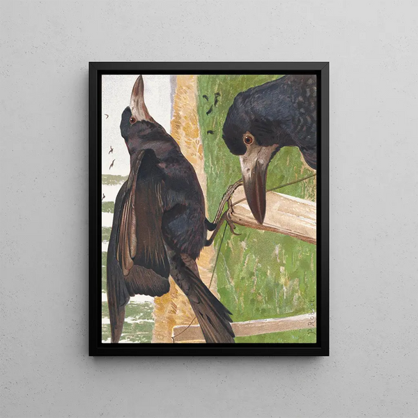 Freux corbeau - Léon-Paul Robert — framed artwork on a wall