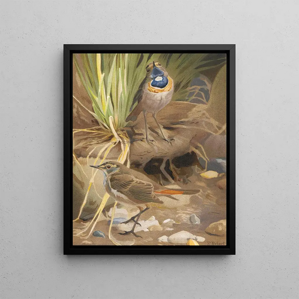 Gorge bleue - Léon-Paul Robert — framed artwork on a wall
