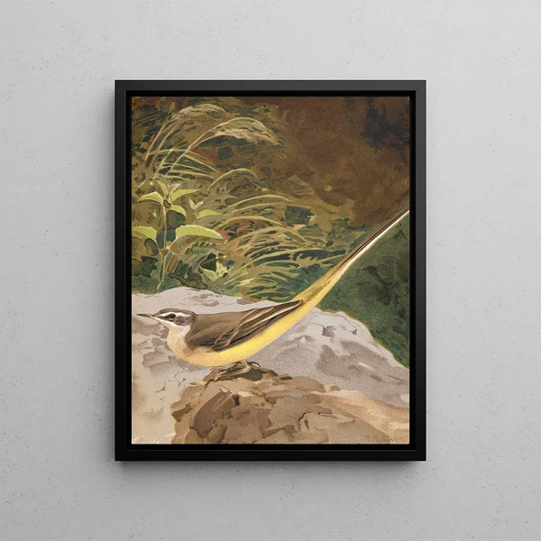 Yellow Lavender Girl Painting - Léon-Paul Robert — framed artwork on a wall