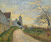 Landscape painting of the surroundings of Lagny, Conches church - Lo Gausson — artwork view