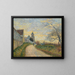 Landscape painting of the surroundings of Lagny, Conches church - Lo Gausson — framed artwork on a wall