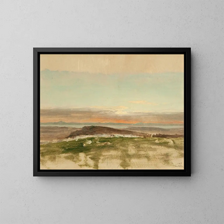 Landscape Painting - Lockwood de Forest — framed artwork on a wall