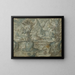 Landscape painting with a bridge over the river - Lodewijk Toeput — framed artwork on a wall