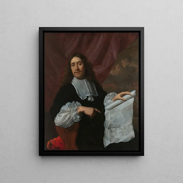 Willem van de Velde II 1633-1707 painter - Lodewijk van der Helst — framed artwork on a wall