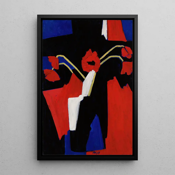 Coquelicots Painting - Lola Liivat — framed artwork on a wall