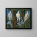 Portrait of a Gyrfalcon seen from three sides - Master Lombard — framed artwork on a wall