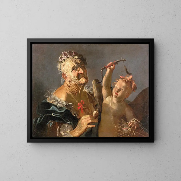 Allégorie de la vieillesse - Ecole Lombarde — framed artwork on a wall