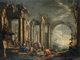 L'Adoration des Mages dans un paysage avec des ruines - Lombard School — artwork view