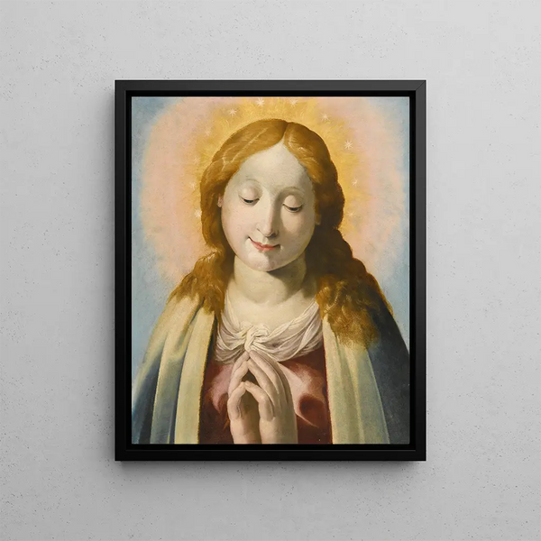 La Vierge en prière - École Lombarde — framed artwork on a wall