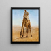Study on the grazing of camels for pilgrims going to Mecca - Léon Adolphe Auguste Belly — framed artwork on a wall