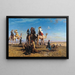Hunting gazelle in Egypt - Léon Adolphe Auguste Belly — framed artwork on a wall