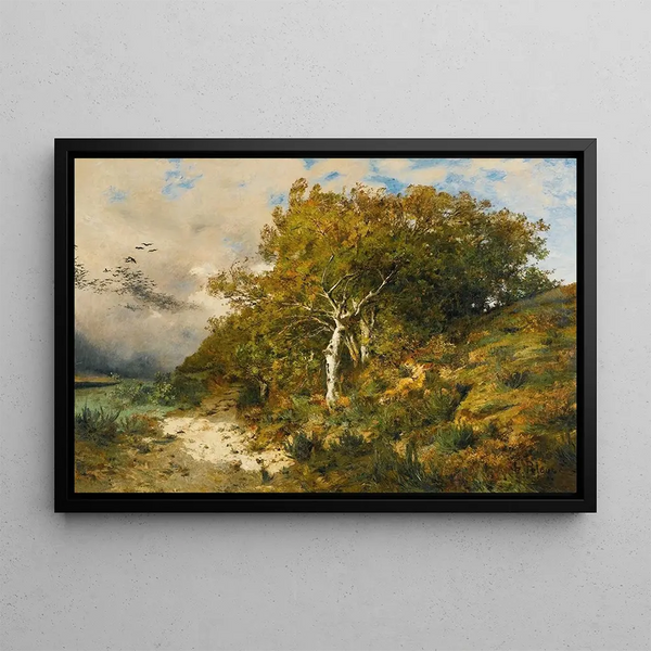 Forest of Fontainebleau - Léon Germain Pelouse — framed artwork on a wall
