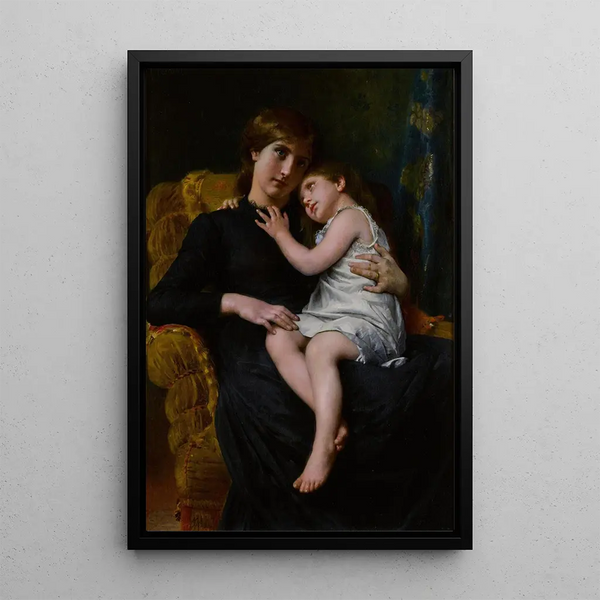 A Warm Embrace - Léon Jean-Basile Perrault — framed artwork on a wall