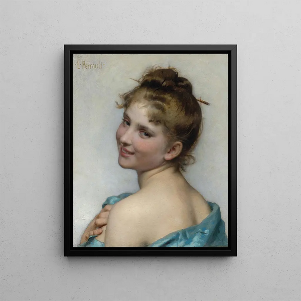 a young beauty - Léon Jean-Basile Perrault — framed artwork on a wall