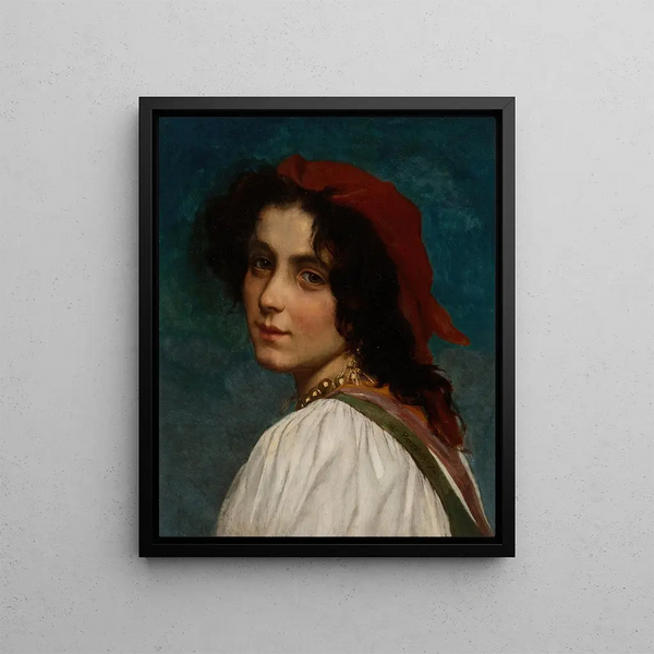 Young girl - Léon Jean-Basile Perrault — framed artwork on a wall