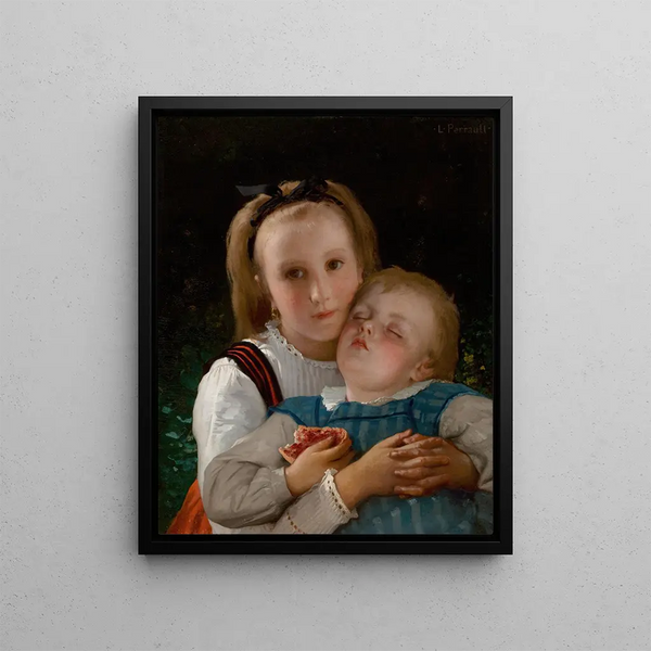 L'amour fraternel - Léon Jean-Basile Perrault — framed artwork on a wall