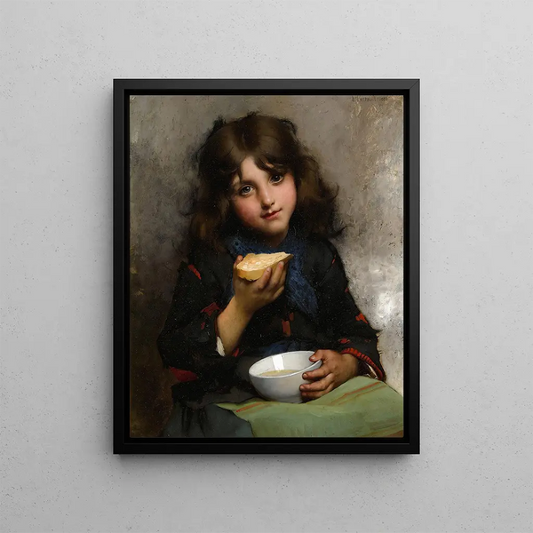 The Snack - Léon Jean-Basile Perrault — framed artwork on a wall