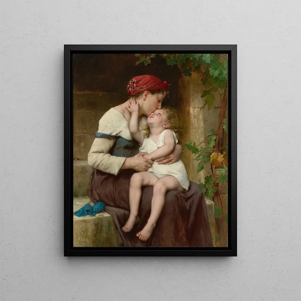 Mother with Child - Léon Jean-Basile Perrault — framed artwork on a wall