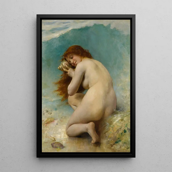 Water Nymph Painting - Léon Jean-Basile Perrault — framed artwork on a wall