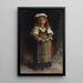 Portrait of a Young Girl - Léon Jean-Basile Perrault — framed artwork on a wall
