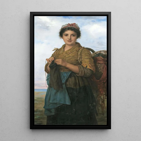 La jeune couturière - Léon Jean-Basile Perrault — framed artwork on a wall
