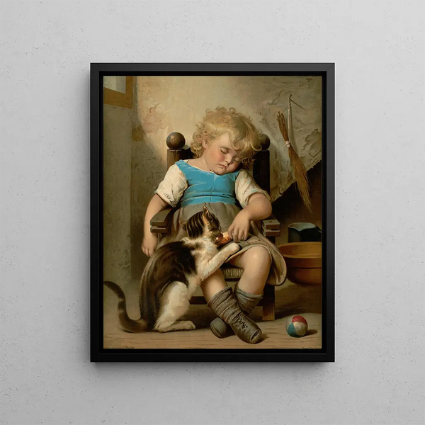 Sleepy unconscious - Léon Jean-Basile Perrault — framed artwork on a wall