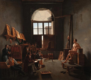 L'atelier de Jacques-Louis David - Léon Mathieu Cochereau — artwork view
