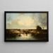 Animal Painting at the washhouse - Léon Victor Dupré — framed artwork on a wall