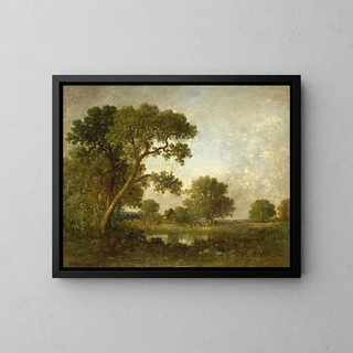 Landscape Painting - Léon Victor Dupré — framed artwork on a wall