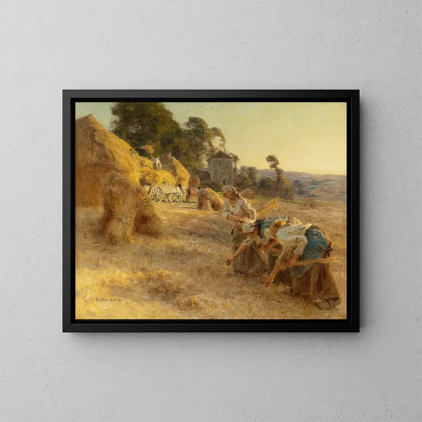 Glaneuses devant de vieilles meules - Léon Augustin Lhermitte — framed artwork on a wall