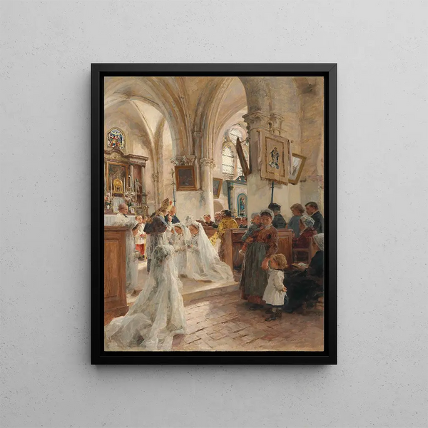 La confirmation - Léon Augustin Lhermitte — framed artwork on a wall
