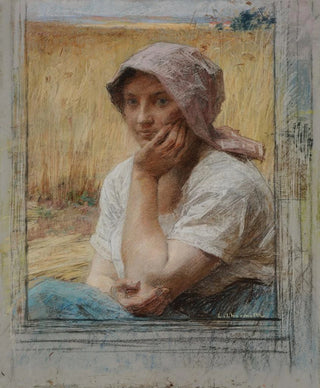 Lon Augustin Lhermitte - La moissonneuse au repos.webp
