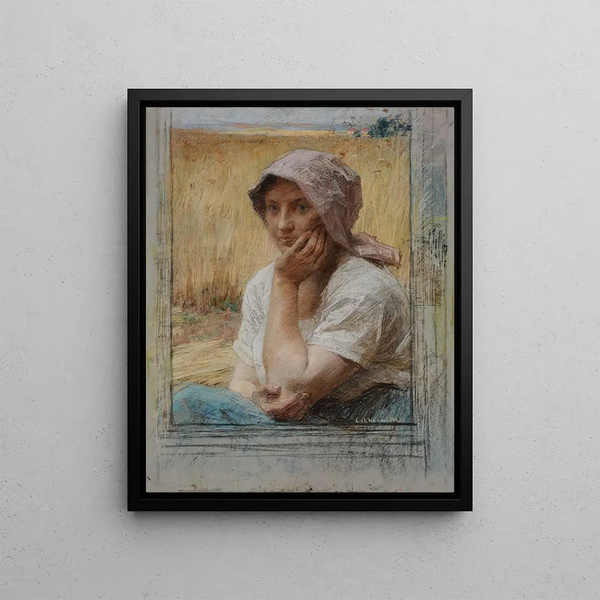 La moissonneuse au repos - Léon Augustin Lhermitte — framed artwork on a wall