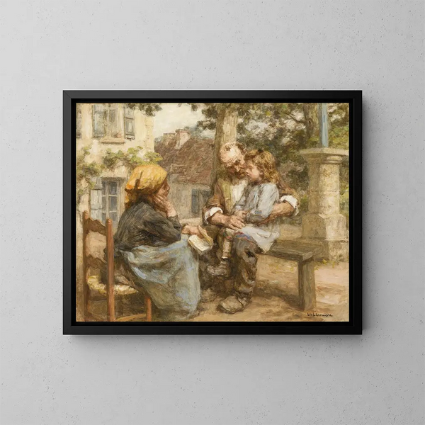 La première léon - Léon Augustin Lhermitte — framed artwork on a wall