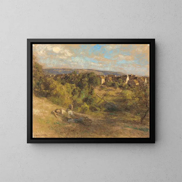 The Farmers' Rest - Léon Augustin Lhermitte — framed artwork on a wall