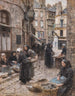 The Fish Market St Malo - Léon Augustin Lhermitte — artwork view