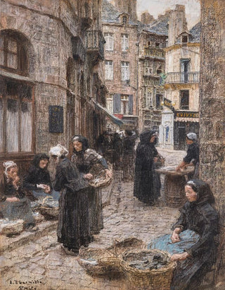 Lon Augustin Lhermitte - Le march aux poissons St Malo.webp
