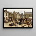 The Market of Ploudalmézeau - Léon Augustin Lhermitte — framed artwork on a wall
