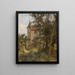 Les abords d'un château gothique - Léon Augustin Lhermitte — framed artwork on a wall